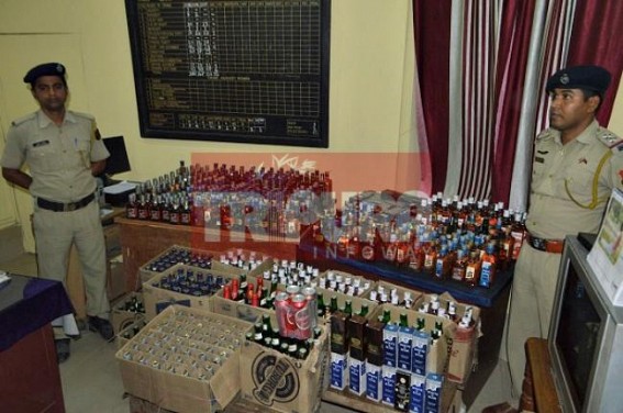 Anti-liquor drive of West Agartala Police